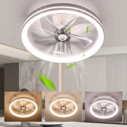 Seth Select LED-plafondlamp met ventilator - 46W ronde stille plafondventilator met verlichting - Plafondventilator - 48 cm — thumbnail 3