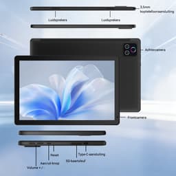 Hotlight X109 Tablet - Android 16 Tablet - Gemini AI - 30GB RAM+128GB ROM - Octa Core - 10.1 inch - 1280x800 FHD+IPS - 5000mAh - 5G WiFi - Widevine L1 - Zwart — thumbnail 4
