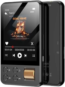 SNJY® MP3 Speler Bluetooth - MP4 Speler - Muziek Speler - 64GB - Touchscreen - Zwart — thumbnail 1