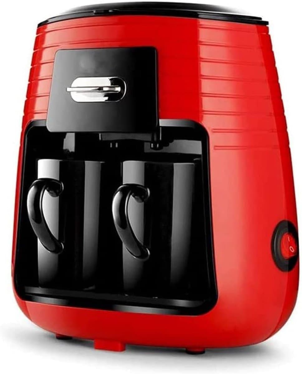 Volautomatisch Koffiezetapparaat - Espressomachine Cappuccino Maker - Snelle Koffiebereiding - Bonen-naar-kop Systeem - Compact Formaat 21cm - Rood — afbeelding 1