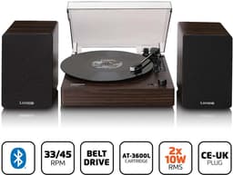 Lenco Platenspeler met Bluetooth - Twee externe Luidsprekers en AT3600L Cartridge - LS-200WD - Hout — thumbnail 4