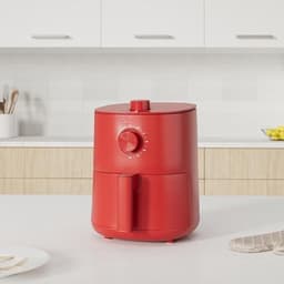 Quvo® Mini Airfryer - Heteluchtfriteuse - Friteuse - Rood - 23 x 28 x 29cm — thumbnail 2