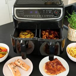 XXL Dubbele Heteluchtfriteuse 9L (2x4.5L) - Digitaal met 2 Aparte Manden & 2400W — thumbnail 3