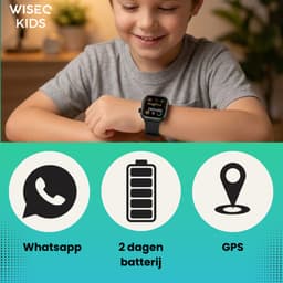 Kinder Smartwatch met Simkaart – Smartwatch Tiener - Smartwatch Kinderen met GPS – Horloge kids smartwatch met Whatsapp - Waterdicht IPX7, WiFi & Bluetooth – GPS Kinderhorloge – Zwart — thumbnail 2