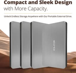 Externe Harde Schijf - Opslagmedium Gegevens - Bestanden Opslaan - Snelle USB 3.0 - 1 TB Capaciteit - Zilver — thumbnail 4