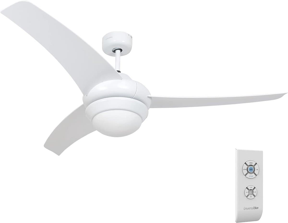 Stil Witte Plafondventilator met Verlichting en Afstandsbediening 106 cm — afbeelding 1