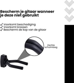 Gitaar Muurbeugel Set van 4 – Gitaarhouder Wand – Verstelbare Gitaarsteun – Universele Gitaar Wandhouder met Zachte Beschermlaag – Geschikt voor Akoestische & Elektrische Gitaar — thumbnail 4