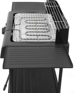 Zilan Staande Elektrische Barbecue – 2400W BBQ met Waterbak, Windscherm & 2 Zijtafels – In Hoogte Verstelbaar Grillrooster — thumbnail 2