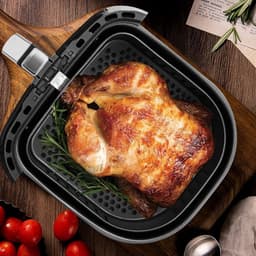 GRIFEMA GC2001 Oil Fryer 6.5L/1800W With Touch Screen LED Screen, Hot Air Fryer, 12 Presets for Fast Air Cycle, 60 Minutes Time and Adjustable Temperature, Black — thumbnail 5