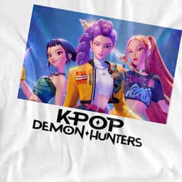 Kpop Demon Hunters Heroic Huntrix Huntrx Unisex T-shirt met lange mouwen - Wit - L — thumbnail 2