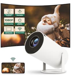 Mini-projector | HY300 Slimme 4K Beamer met Android TV | 5G WiFi Schermspiegeling | 360° Surround Sound | Geschikt voor iOS, Android, HDMI & USB | Voor Thuis- en Buitenbioscoop — thumbnail 1