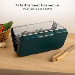 Cheqo® Opvouwbare Houtskool Tafelbarbecue - Opvouwbaar en Compact - Draagbaar - Tafelgrill - BBQ Tafelmodel - BBQ voor Camping of Park — thumbnail 2