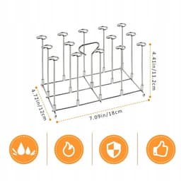 2 x RVS verticale grills - Verticale multi-pins rotisserie - met 14 grillstaven - Zwart — thumbnail 2
