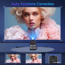 Draagbare 4K 1080P Hy320Pro Projector met Wifi en Bluetooth Auto Keystone 180° Draaibaar - Android TV Smart Projector voor Telefoon/TV Stick Beamer — thumbnail 4