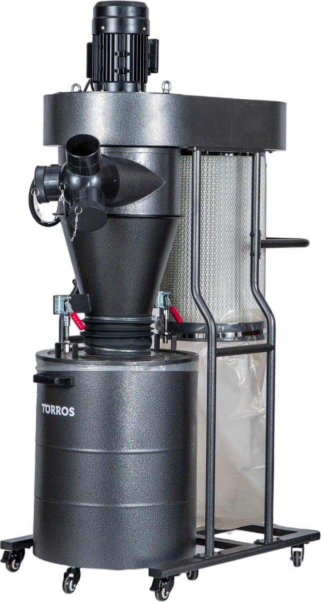 Cycloon stofafzuiginstallatie met afstandsbediening 1450m³/h 1,5kW 230V Torros ASC1450M — afbeelding 1