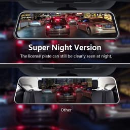 10 inch/24 cm dashcam met touchscreen - Full HD 1080 pixels - 10 m kabel - 170 graden groothoeklens - nachtzicht - loop recording - G-sensor — thumbnail 4