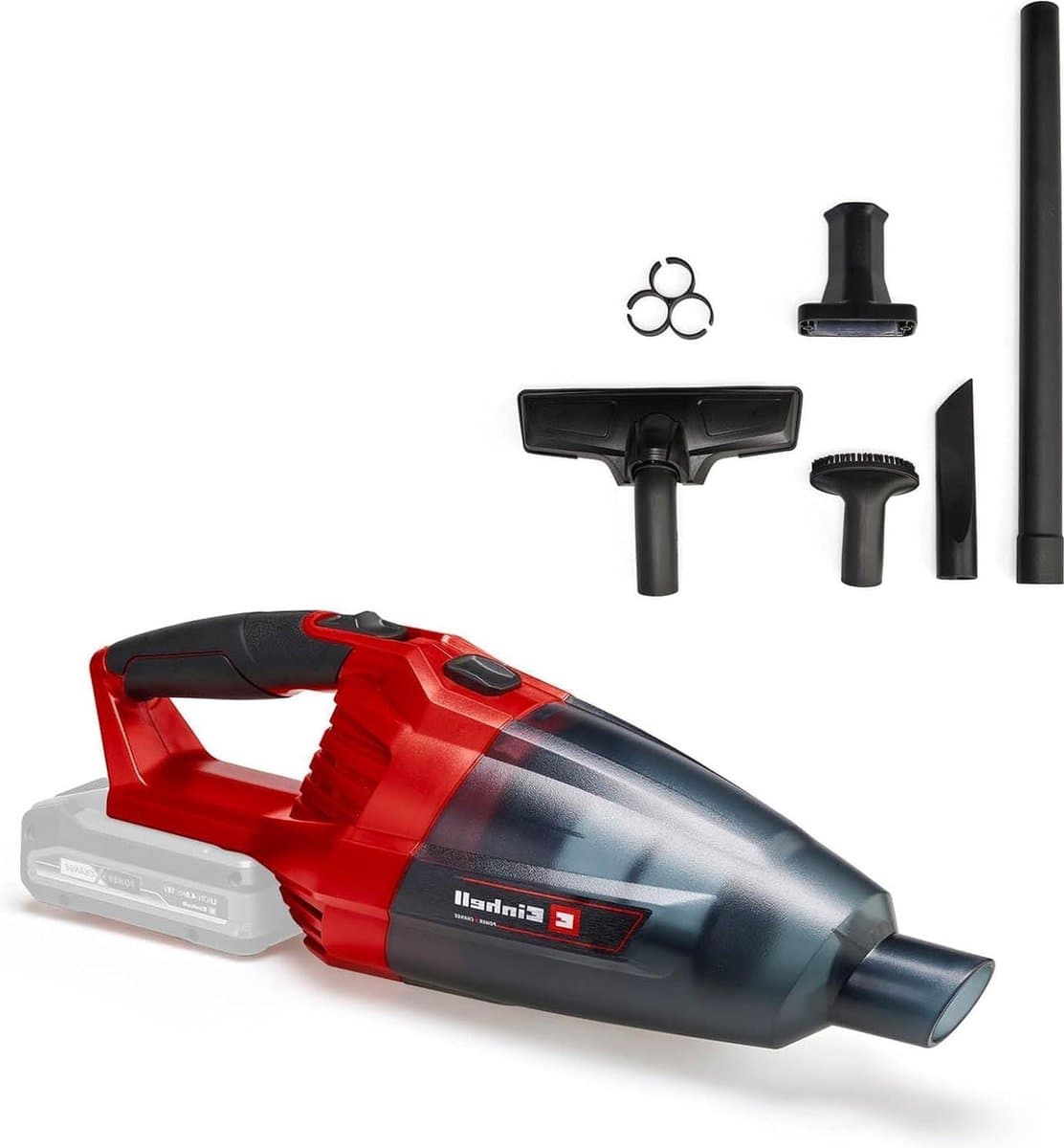 Kruimeldief TE-VC 18 Li-Solo Power X-Change Li-Ion 18 V - 540 ml stofafzuiging - 3 sproeiers - verlengstuk - muurbeugel - Zwart — afbeelding 1