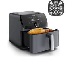 Tefal Easy Fry Mega EY855B - Airfryer XXL 7.5L - 1700W - 8 Programma's - 65% Energiebesparing - Grijs - Voor 8 Personen