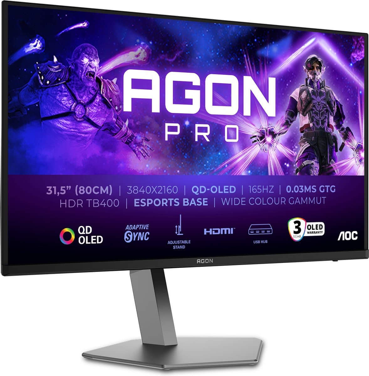 AOC AGON PRO AG326UD 31.5'' 4K UHD gaming monitor — afbeelding 1