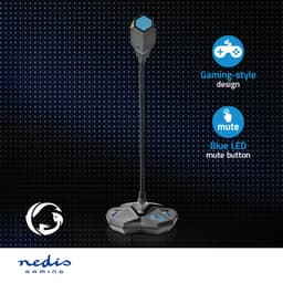 Nedis Streaming- en Gamingmicrofoon - Apparaat: Desktop / Notebook - USB - Uitgangen audio / video / data: 1x 3.5 mm Audio Out - Aan/uit knop - Koptelefoonoutput — thumbnail 2