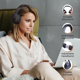 PowerLocus P3 - Bluetooth Koptelefoon – Draadloos – Over-ear – 50 uur batterijduur – Microfoon - Zwart/Goud — thumbnail 4
