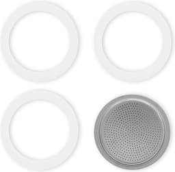 Bialetti Vervangingsset Moka Express 12 Kops – 3 Afdichtringen & Filterplaat – Origineel Onderdeel — thumbnail 2