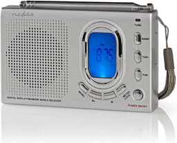 Nedis Wereldradio - Draagbaar Model - AM / FM / SW - Batterij Gevoed / Netvoeding - Digitaal - 1.5 W - Koptelefoonoutput - Wekkerfunctie - Slaaptimer - Grijs — thumbnail 2