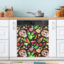 Vaatwasserhoes Magnetisch - Keuken Decoratie - Keuken Opfrissen - Universele Pasvorm - 23x26 Inch - Cinco De Mayo — thumbnail 1