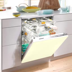 Vaatwasserhoezen Magnetisch - Keuken Decoratie - Apparaten Versieren - Zelf Snijdbaar - 58 x 66 cm - Licht Geel — thumbnail 4