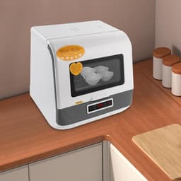 Tafelvaatwasser - Mini vaatwasser - Snel servies reinigen - Zonder wateraansluiting - Compact formaat - Wit — thumbnail 4