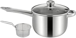 Mini-friteuse - Kleine Frituurpan - Thuis Frituren - Inductie Geschikt - 25 Liter - Zilverkleurig — thumbnail 1
