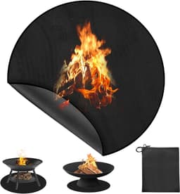 Vuurvaste BBQ Mat voor Onder de Grill, Beschermende Vloermat voor Open Haard en Kookplek, Ideaal voor Barbecue en Kamperen, 48 Inch Groot — thumbnail 1