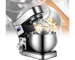 Keukenmixer - Standmixer Deegmixer - Bakken en Mixen - Stille Motor - 5.5 Liter - RVS