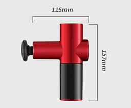Massagepistool Mini - Spierontspanner Draagbaar - Spierherstel Bevorderen - 4 Snelheden 4 Koppen - 400g 157mm - Zwart — thumbnail 2