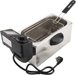 Elektrische Friteuse - Olie Friteuse - Lekker Frituren - Precisie Temperatuurregeling - 4 Liter Capaciteit - Zilver — thumbnail 2