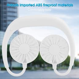 Allecto - Draagbare nekventilator - Handsfree ventilator - Lange batterijduur - Wit - Persoonlijke ventilator - Ideaal voor thuis en onderweg — thumbnail 4