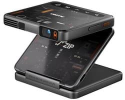 Aurzen ZIP Trifold Portable Projector Cyber Zwart - Pocket Beamer - Android & iOS - USB-C - Bluetooth - 5000 mAh