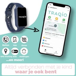 Traqio TRQ11 - GPS horloge kinderen - gps horloge kind - kinderhorloge bellen - veilig buiten spelen horloge kind - kinderhorloge met gps - kinderhorloge - Kinder smartwatch GPS - GPS horloge school - Blauw — thumbnail 4