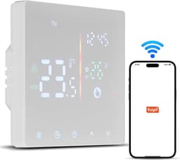 Slimme Thermostaat - Temperatuurregelaar - Energie Besparen - App Bediening - 8.3 x 8.3 cm - Zwart — thumbnail 3
