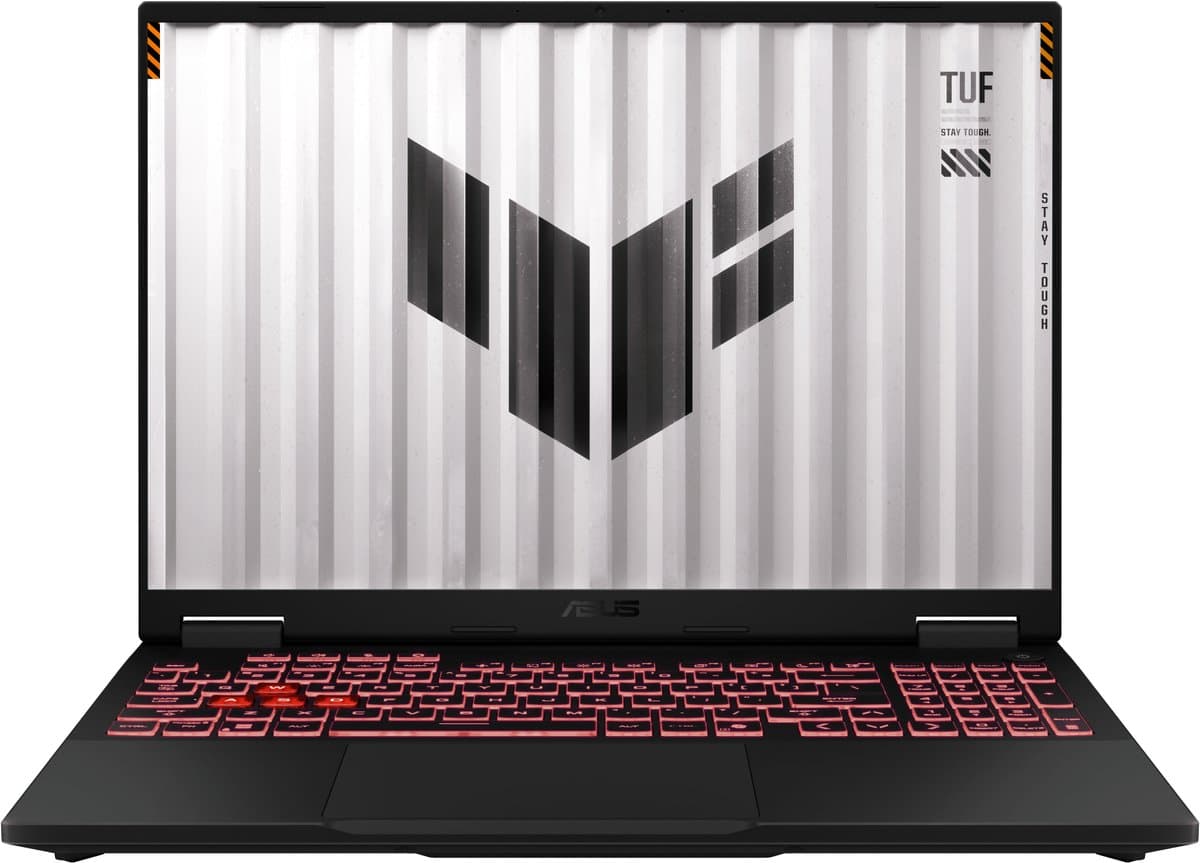 ASUS TUF Gaming A16 FA608UHI-TU122W AMD Ryzen™ 7 260 Laptop 40,6 cm (16") WUXGA 16 GB DDR5-SDRAM 512 GB SSD NVIDIA GeForce RTX 5050 Wi-Fi 6E (802.11ax) Windows 11 Home Nederlands Zwart, Grijs — afbeelding 1