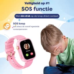AngelTech Ultra GPS Horloge Kind Met Simkaart 4G – SOS knop – Smartwatch Kinderen – Whatsapp - HD Camera en Videobellen – Smartwatch Kind – GPS Tracker Kind – Smartwatch Kids - Elke polsmaat – Roze — thumbnail 3