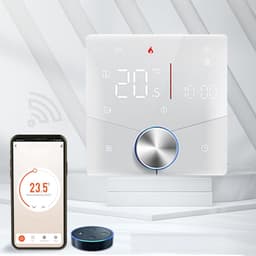 Digitale Thermostaat - Slimme Thermostaat Verwarming - Temperatuur Regelen - Nauwkeurige Verwarming - AC95-240V - Wit — thumbnail 3