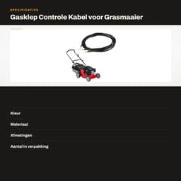 Dailygoods- Gasklep Controle Kabel 1600mm - Buitenkabel 1680mm - Geschikt voor 4HP Grasmaaiers - Set van 2 - Soepele Bediening - Duurzame Constructie - Bedieningskabel — thumbnail 3