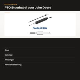 Dailygoods- Stuurkabel GY22387 - Voor John Deere 100-serie - Lengte 196,5 cm - Geschikt voor grasmaaiers - Onderdeelnummer PC10441 - PC11755 - PC12155 - Kabel — thumbnail 3