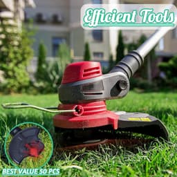 Sander Shop 50 stuks kunststof grastrimmers, 135 mm tuinmaaier, vervangende messen, draadloze grasmaaier, snijmessen, grasmaaier, accessoires, gereedschap voor gazon, tuin, boomgaard, bos of pastoraal — thumbnail 2