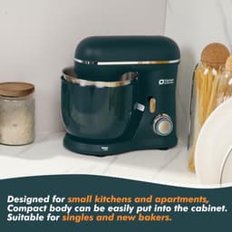 Keukenmachine - Standmixer Elektrisch - Bakken en Koken - Dubbele Mengkommen - 4.5L + 5L - Donkergroen — thumbnail 4