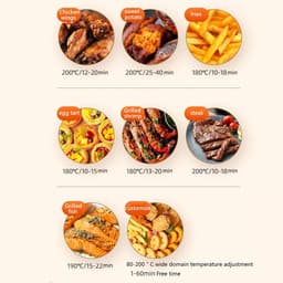 Airfryer met Glas - Friteuse Oven - Gezond Bakken - Transparante Kuip - 5L - Zwart — thumbnail 2
