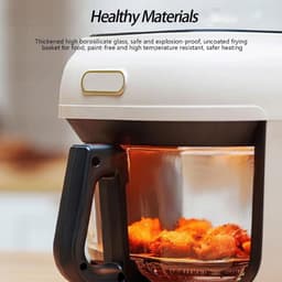 Verticale luchtfriteuse - Digitale oven - Gezond koken - Zichtbaar glas - 4 liter - Groen — thumbnail 4