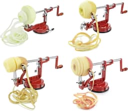 Huishoudelijke Machine - Alles-in-één Schillen - Fruit Groente Schillen - Handmatige Bediening - 2 Kilogram - Rood — thumbnail 3