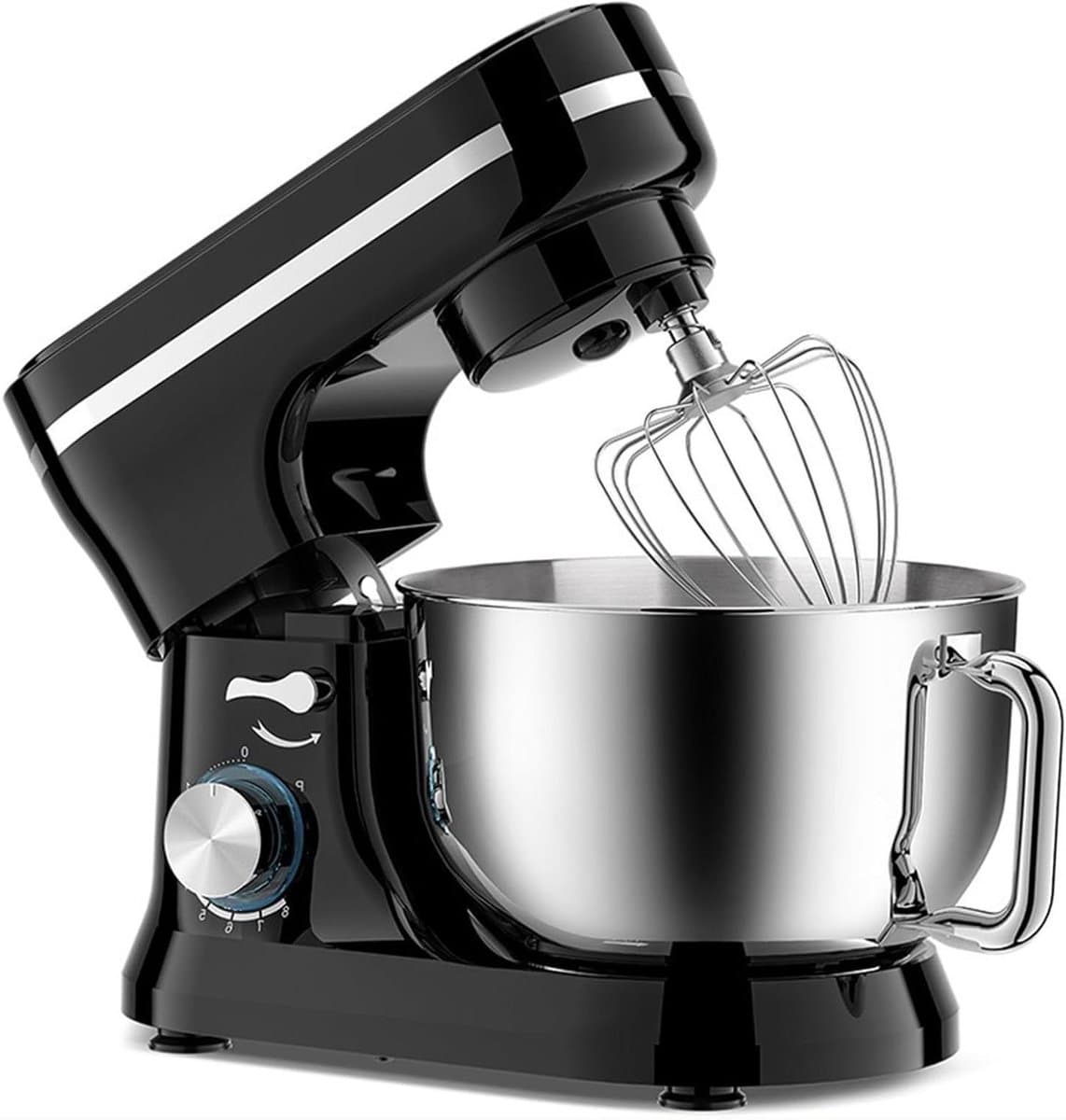 Elektrische Keukenmixer - Standmixer - Bakken Thuis - 1000W Motor 8 Snelheden - 5Qt Kom - Zwart — afbeelding 1
